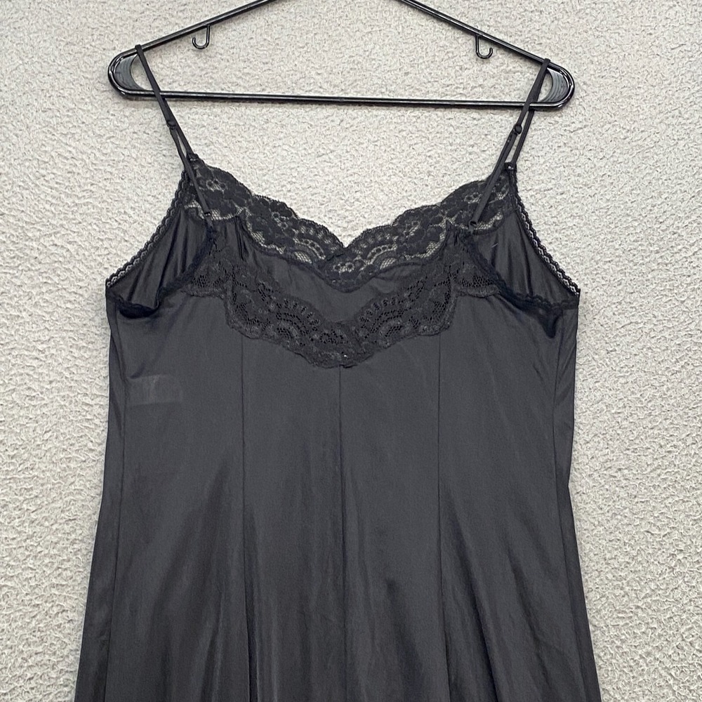 Vanity Fair Maxi Slip Dress Womens Medium Y2K Vintage USA Made Whimsigoth Lace - Picture 9 of 13